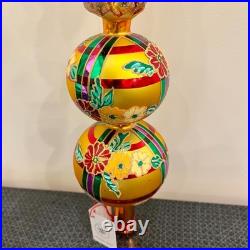 1998 Christopher Radko Pineapple Finial 14 Tree Topper 98-466-0, RARE Tropical 1998 Christopher Radko Pineapple Finial 14 Tree Topper 98-466-0, RARE Tropical