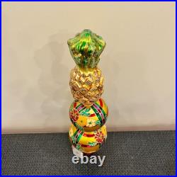 1998 Christopher Radko Pineapple Finial 14 Tree Topper 98-466-0, RARE Tropical