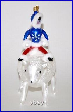 1998 Polar Coaster Christopher Radko Glass Christmas Ornament Rare 98-073-0