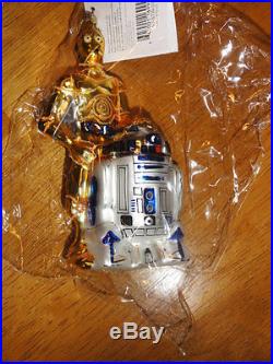 1999 Christopher Radko Star Wars C3PO & R2-D2 Glass Ornament Extremely Rare