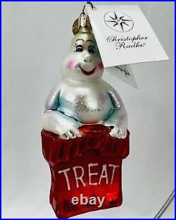 1999 Radko Ghost Candy Halloween Trick Treat Candy Bag Christmas Ornament 002230