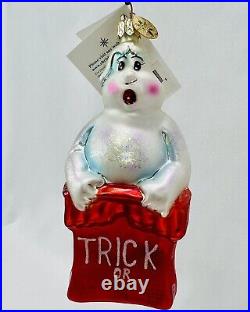 1999 Radko Ghost Candy Halloween Trick Treat Candy Bag Christmas Ornament 002230