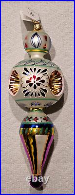 2000 Christopher Radko Glass Christmas Ornament 13 Inch Blue Danube 00-034-00