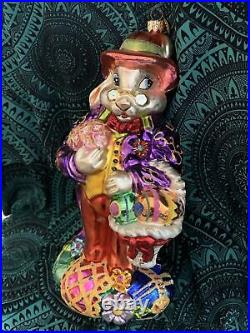 2000 Radko DAPPER HARE 9.5 Bunny Rabbit 00-086-0 Spring Easter Ornament