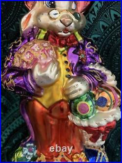 2000 Radko DAPPER HARE 9.5 Bunny Rabbit 00-086-0 Spring Easter Ornament