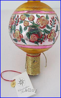 2001 Christopher Radko Finial Ornament Fleur De Jour New with Tag and Box