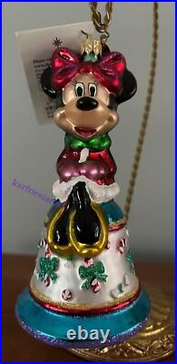 2001 Christopher Radko Ornament MINNIE MOUSE BELL DISNEY EXCLUSIVE 01-DIS-04