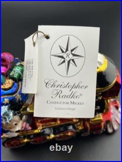 2002 Christopher Radko Disney Conductor Mickey 4.5 Ornament Nwt