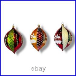 2002 Christopher Radko Fantasia Bedford Falls 5 Ornaments 02-0545-0 Set of 3