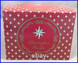 2002 Christopher Radko Ice Ball Beauty Purple & Red 5 Glass Christmas Ornament