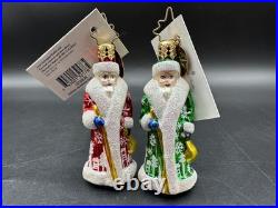 2003 Christopher Radko Siberian Snow Nick Russian Santa Set 1010936 3