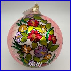 2005 Christopher Radko Tropical Isle 5 Ball Ornament 1012100 Pink with Tags