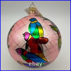 2005 Christopher Radko Tropical Isle 5 Ball Ornament 1012100 Pink with Tags