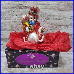 2007 Christopher Radko 10 Dapper Snow Chap Ornament Original Box Christmas NWT