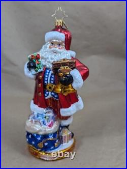 2014 Christopher Radko National Treasure Nick 1017428 Glass Ornament 6.5 USA