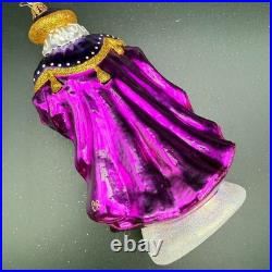 2015 Chritopher Radko Wonderous Journey 7.5 Ornament 1017879 Blue Purple Santa