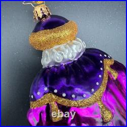 2015 Chritopher Radko Wonderous Journey 7.5 Ornament 1017879 Blue Purple Santa