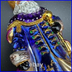 2015 Chritopher Radko Wonderous Journey 7.5 Ornament 1017879 Blue Purple Santa