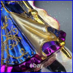 2015 Chritopher Radko Wonderous Journey 7.5 Ornament 1017879 Blue Purple Santa