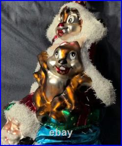 2025 Disney Christopher Radko Chip Dale Santa Christmas Ornament New