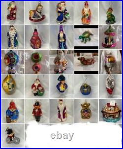 23 Vintage Christopher Radko Ornaments +1 Adler & 2 Spode