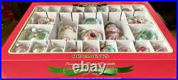 26 Assortment Set Shiny Brite Christmas Ornaments 2 Figural Indents Radko