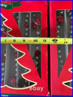 2 Boxes Christopher Radko Shiny Brite Blown Glass Christmas Garland Red & Silver