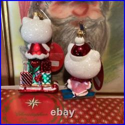 2 Christopher Radko Glass Christmas Ornaments Hello Kitty 2024 Sanrio Sled Ski 2 Christopher Radko Glass Christmas Ornaments Hello Kitty 2024 Sanrio Sled Ski