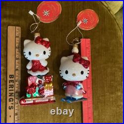 2 Christopher Radko Glass Christmas Ornaments Hello Kitty 2024 Sanrio Sled Ski 2 Christopher Radko Glass Christmas Ornaments Hello Kitty 2024 Sanrio Sled Ski