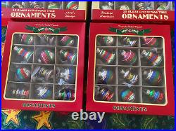4 Boxes/ 78 Christopher Radko Shiny Bright Christmas Ornaments