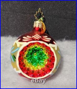 5 Christopher Radko Ornaments Fantasia Stardust Memories Reflector Blown Glass