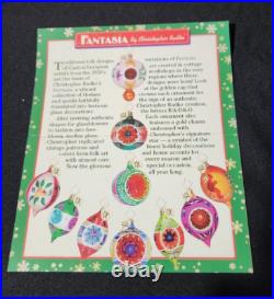 5 Christopher Radko Ornaments Fantasia Stardust Memories Reflector Blown Glass