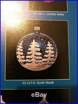 93-317-0 Christopher Radko North Woods Blown Glass Ball Christmas Ornament 4