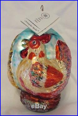 Authentic Christopher Radko RARE SIGNED LTD 1995 Three French Hens Ornament