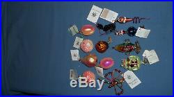 Beautiful Vintage Lot of 12 Christopher Radko Christmas Ornaments with Tags WOW