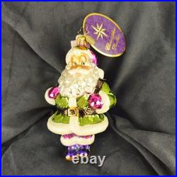 CHRISTOPHER RADKO 1016732 Bright Jolly Gent Santa Ornament with tag RARE
