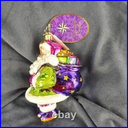 CHRISTOPHER RADKO 1016732 Bright Jolly Gent Santa Ornament with tag RARE