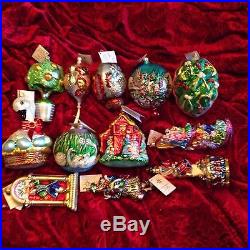 CHRISTOPHER RADKO 12 DAYS OF CHRISTMAS ORNAMENT SET NEW With ALL TAGS