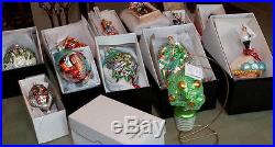CHRISTOPHER RADKO 12 DAYS OF CHRISTMAS ORNAMENT SET NEW With ALL TAGS & BOXES