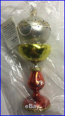 CHRISTOPHER RADKO 1993 LAMP LIGHT VINTAGE ITALIAN GLASS ORNAMENT SEALED WithTAG