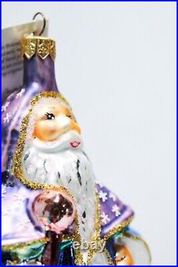 CHRISTOPHER RADKO 1996 Christmas Magic Blow Glass Christmas Ornament With Tag