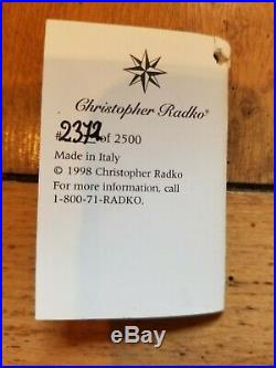 CHRISTOPHER RADKO 1998 STERLING RIDER ITALIANOrnament NEW withTag 98-SP-39