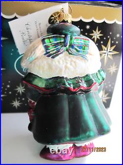 CHRISTOPHER RADKO'BEARLY IN TUNE' Glass Christmas Ornament NEW