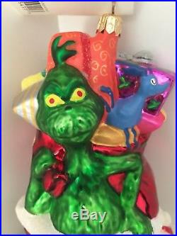 CHRISTOPHER RADKO DR. SEUSS' CHRISTMAS GLASS ORNAMENT Grinch 1997 On the Rooftop