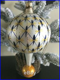 CHRISTOPHER RADKO FRENCH REGENCY BALLOON w CAGED WIRED ORNAMENT, Vintage 1994