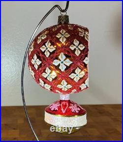 CHRISTOPHER RADKO Glass Christmas Ornament HEARTFULLY YOURS Reflector GERMANY