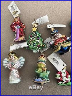 CHRISTOPHER RADKO LITTLE GEMS LOT OF 11 Ornaments With Tags Attached Bee, Frog