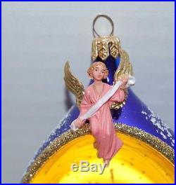 CHRISTOPHER RADKO O HOLY NIGHT Christmas Ornament 95-260-0 Holy Family, Teardrop