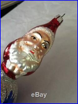 CHRISTOPHER RADKO Ornament Two Sided Santa Reflector 92-102-0 Vintage 1992