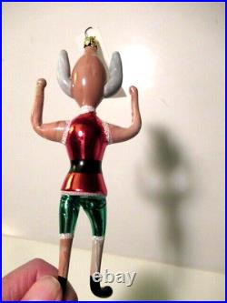 CHRISTOPHER RADKO-RARE-Made in ITALY-PINOCCHIO-free form blown glass ornament-BN